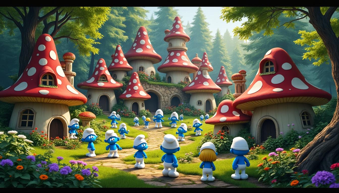 descubra a nova vila dos smurfs, que foi inaugurada no coração da floresta belga. uma experiência mágica para toda a família, repleta de encanto e aventura neste icônico universo azul!